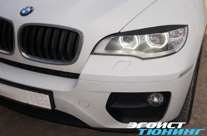 Реснички на LED-фары для BMW X6 (E71)